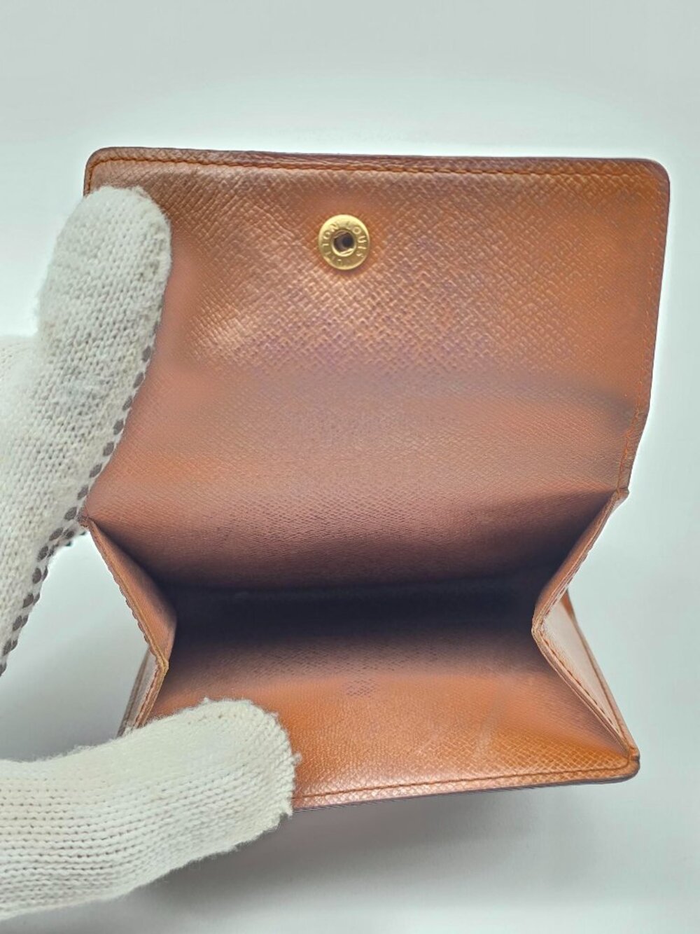 Authentic Louis Vuitton Monogram Canvas Compact Flap Snap Wallet Brown LV - Picture 10 of 16
